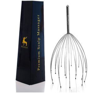 USAGA Head Scalp Massager Scratcher 20 Fingers Black